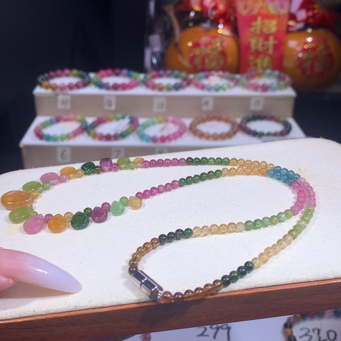 碧玺手链合金碧玺