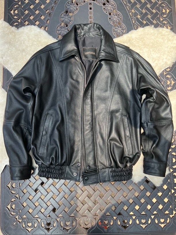 莫斯科行动刘德华同款头层牛皮仿鹿皮纹新款港风