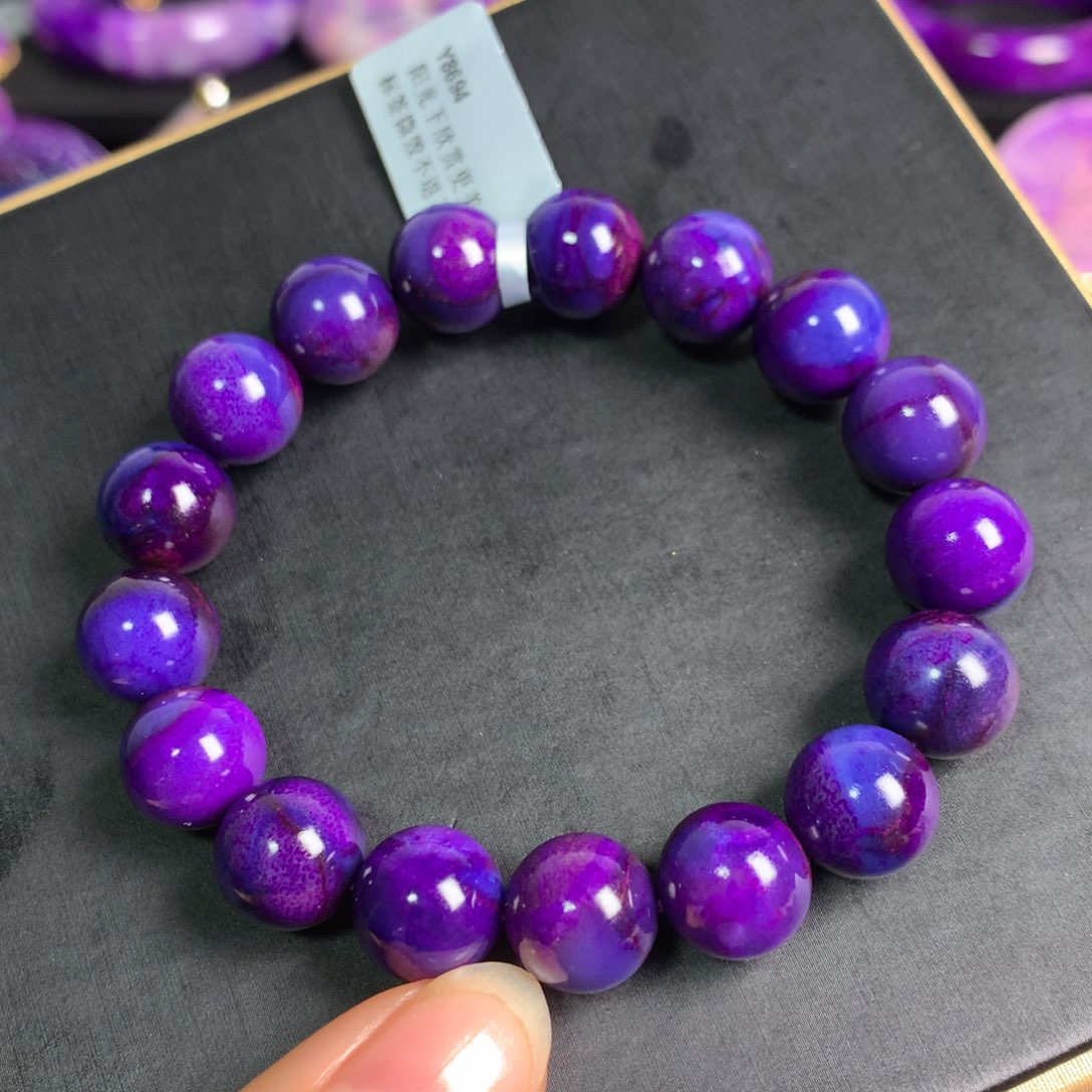 苏纪石（舒俱来）蓝紫幻彩手串未镶嵌