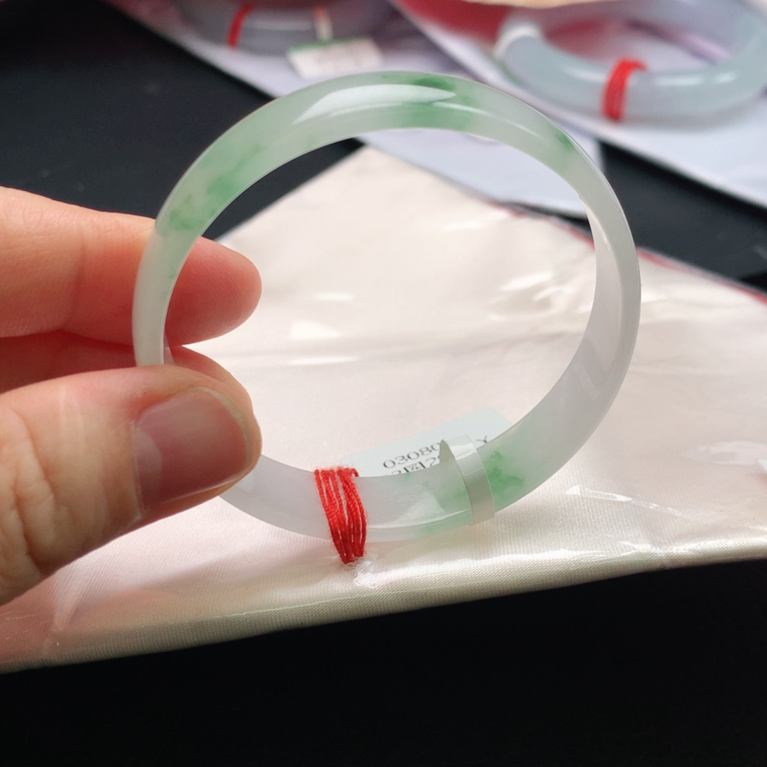 翡翠手镯未镶嵌樱**月缅甸翡翠5253