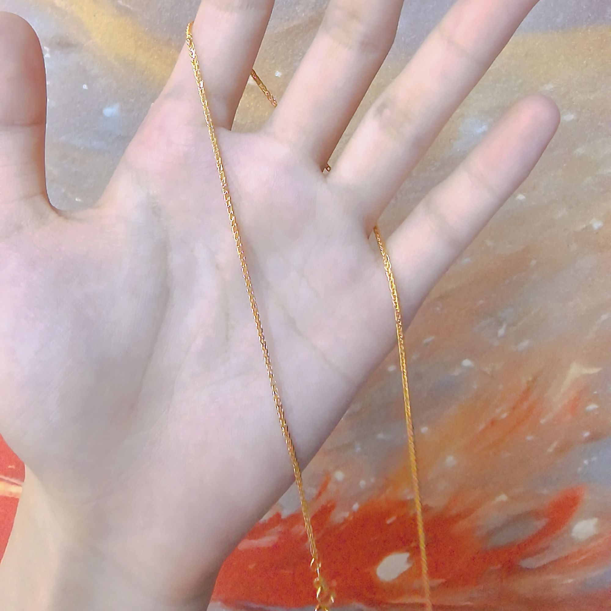 【苏妮法】足金999肖邦链素链精致简约百搭手工经典时尚