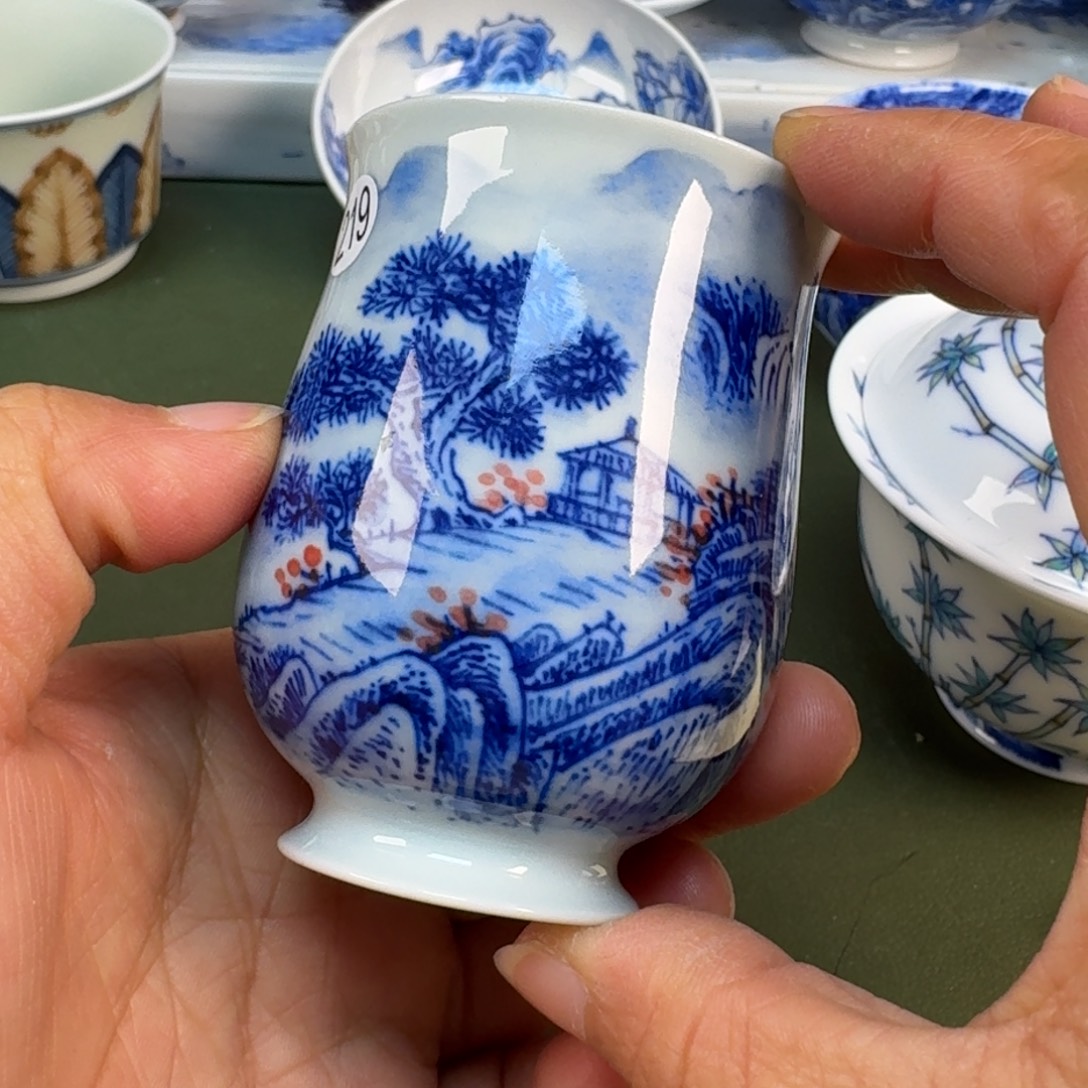 陶瓷景德镇纯手绘茶具圆圆219