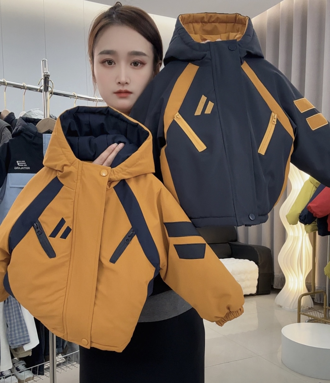 男童加绒加厚兔毛绒外套2025中小童派克服保暖冬款连帽棉衣外套