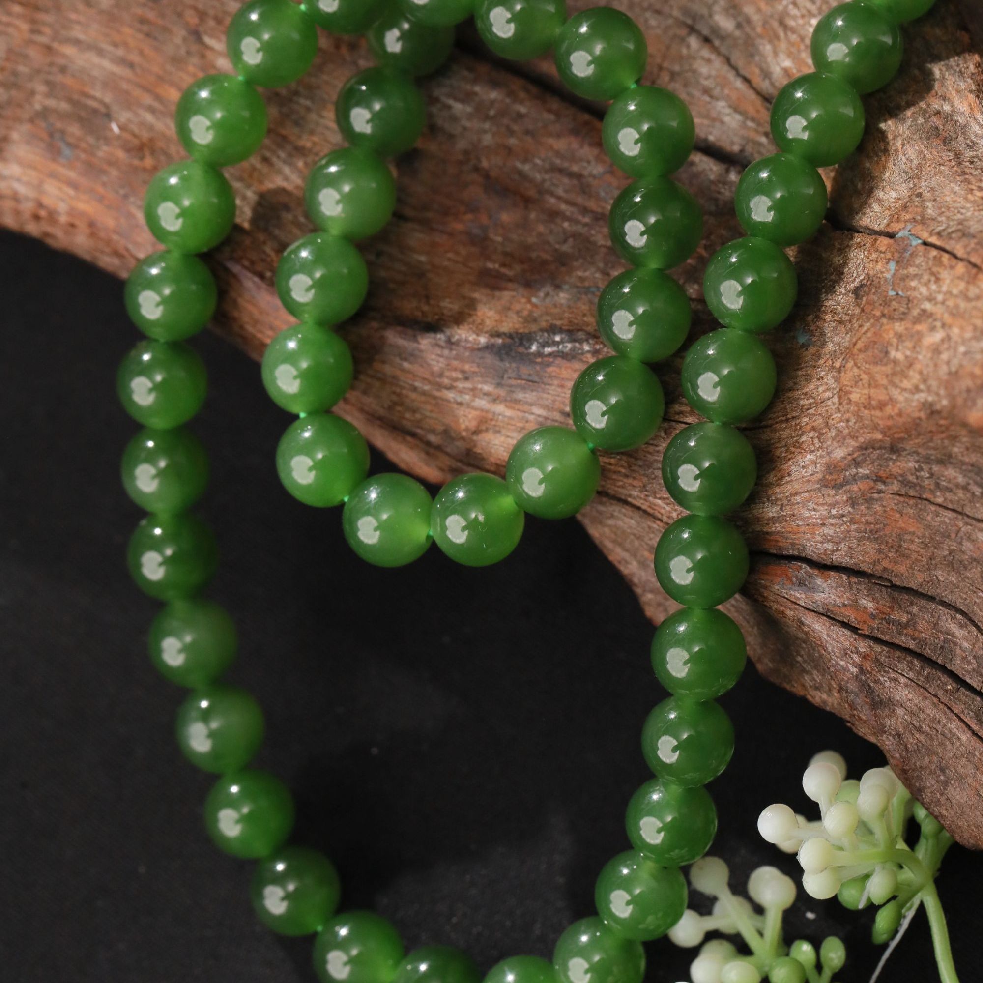 HF00726和田玉碧玉项链