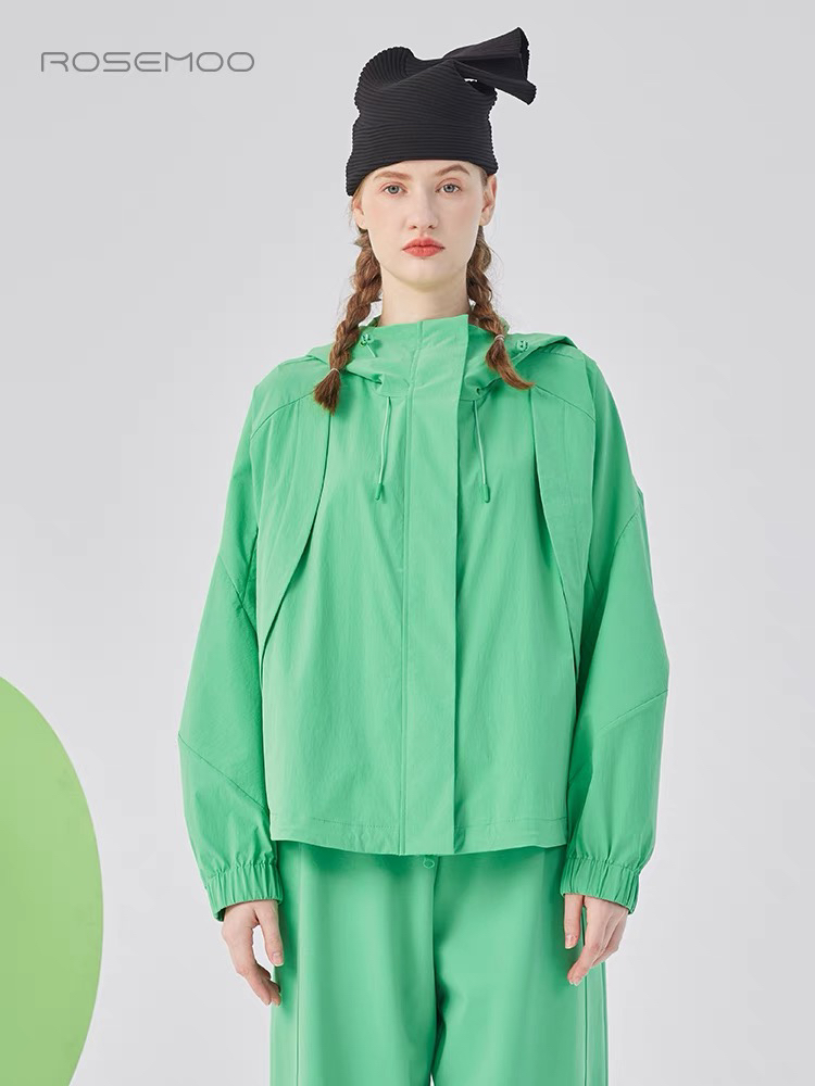容子木ROSEMOO25年春季新款轻爽轻薄防风衣短款外套RSS1WP301C