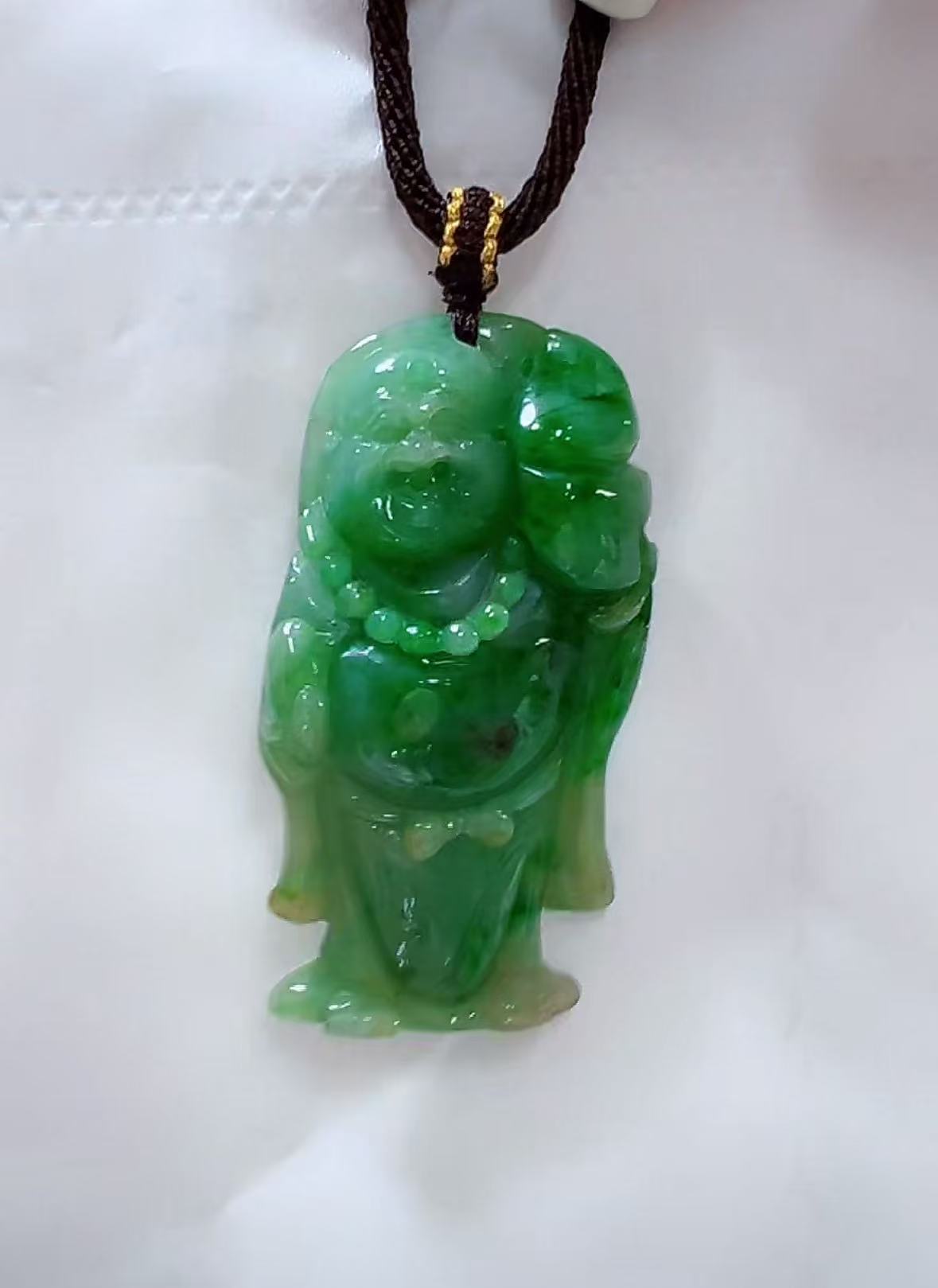 天然翡翠A货孤品吊坠123