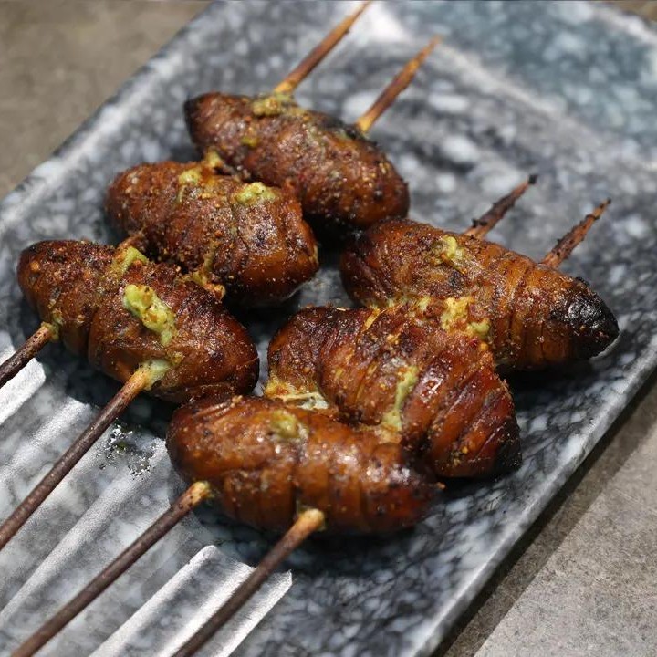 香酥烧烤大蝉蛹五串