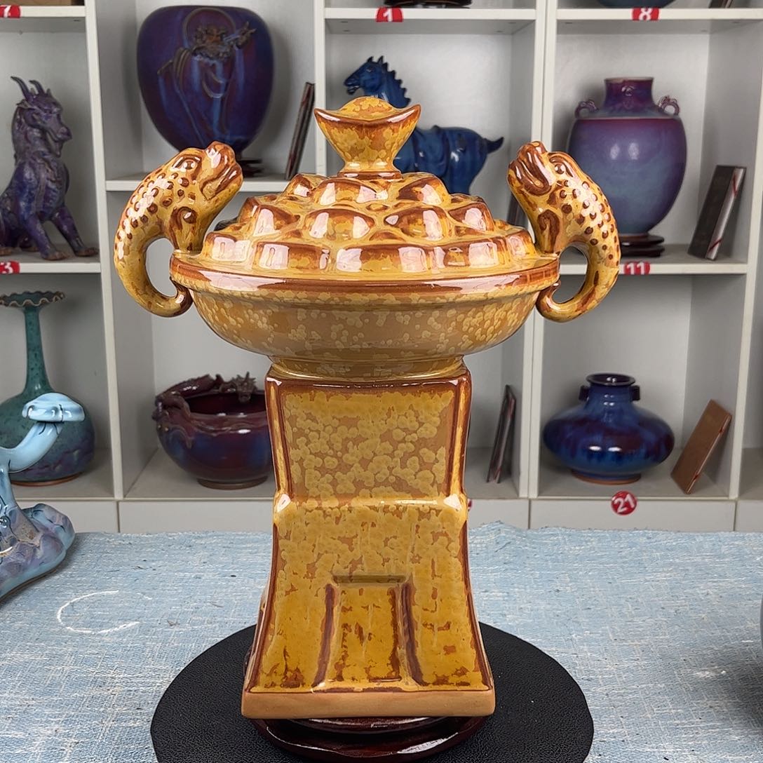 瓷片聚宝盆大师作品