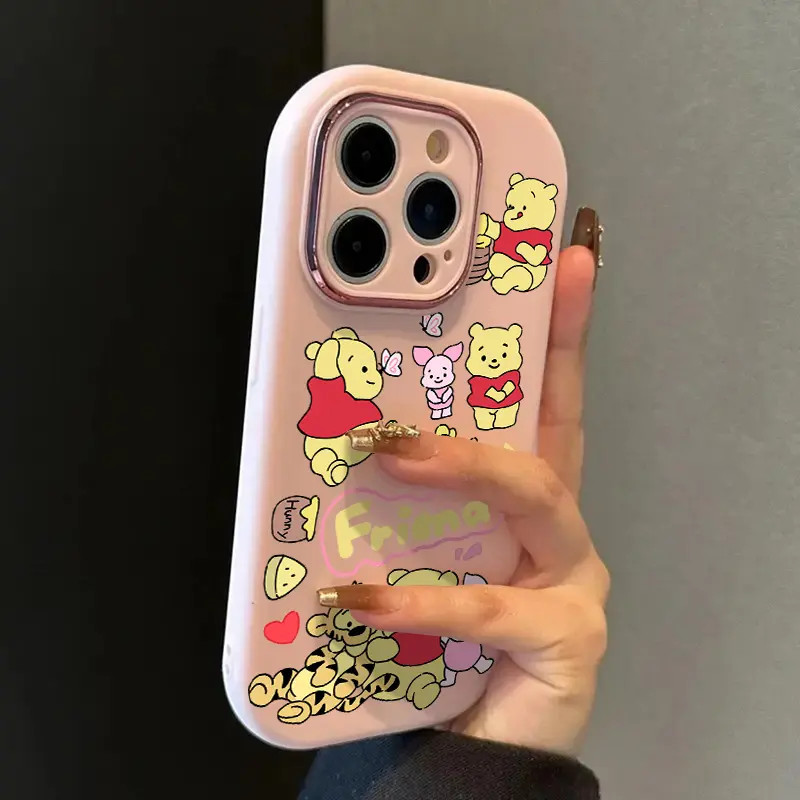 维尼熊适用iphone15手机壳苹果11/12/14promax硅胶13pro软壳