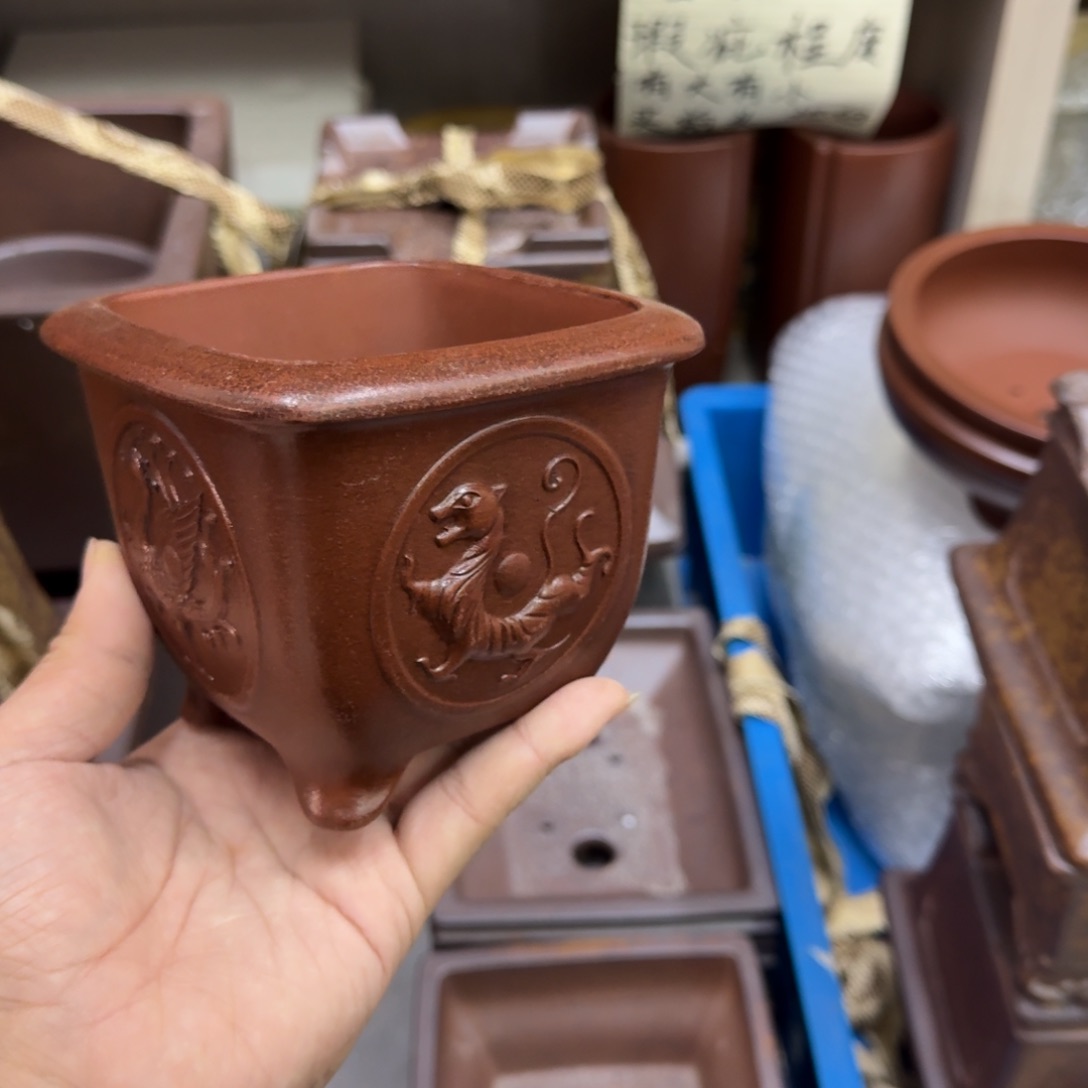 紫砂花盆宜兴紫砂正品9.5x8