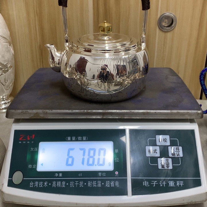 足银999马图烧水壶1升