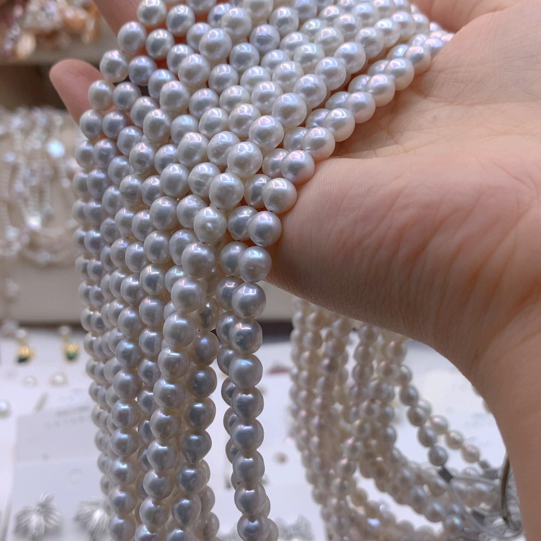 淡水珍珠耳饰银S925镶嵌