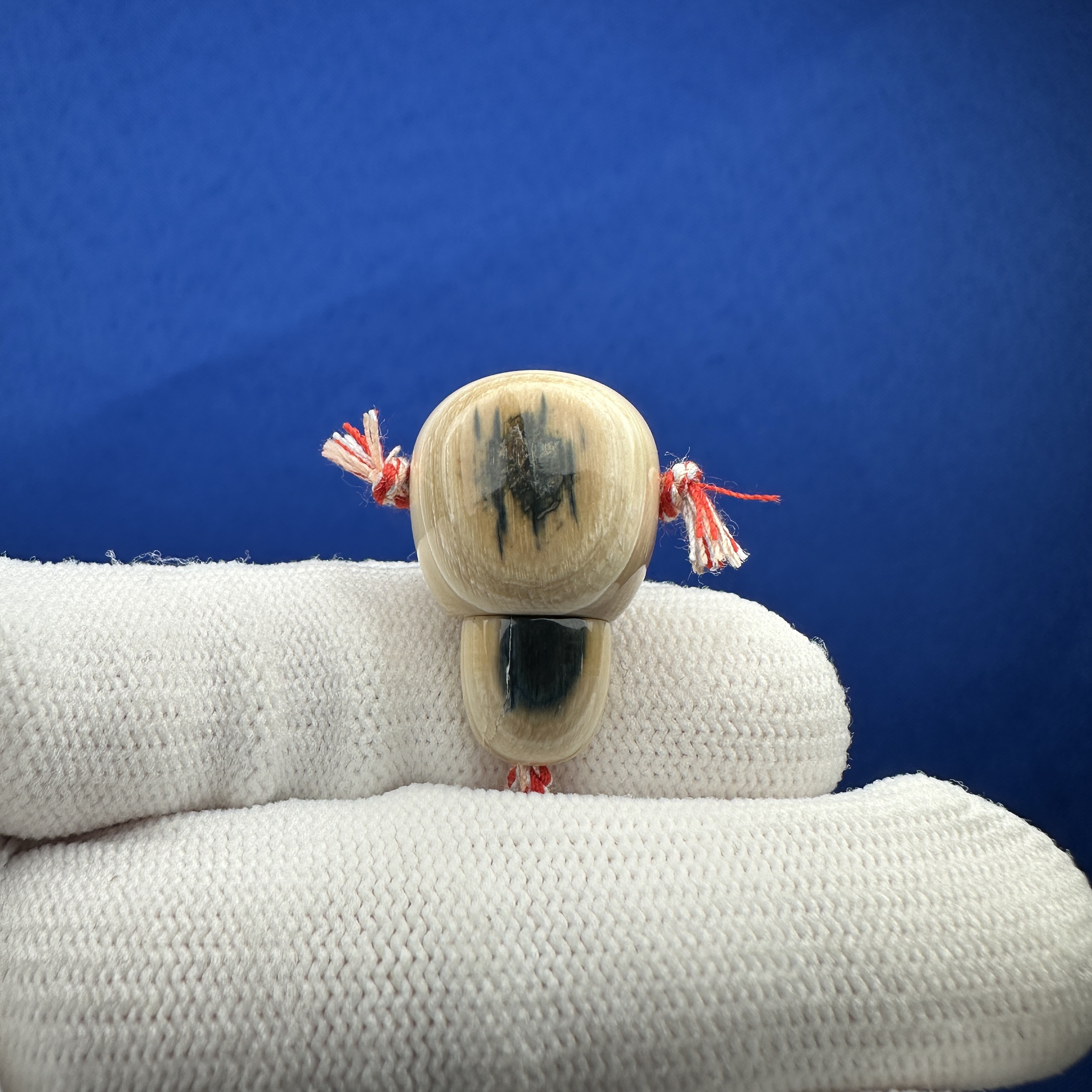 G1876天然猛犸 带皮蓝眼睛三通 16.5*25.5mm支持鉴定假一罚