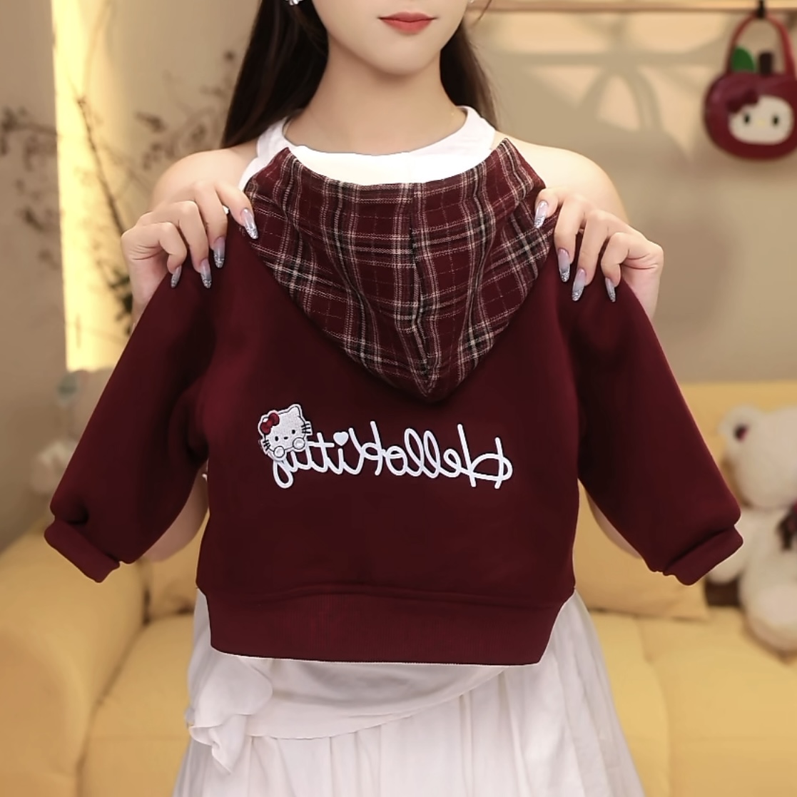 女童加绒卫衣冬季新款2025小女孩连帽卫衣儿童宝宝冬季长袖上衣