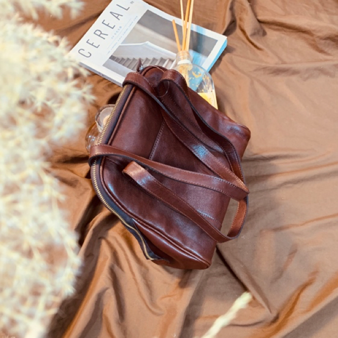 （孤品专拍）真皮女包手工制作