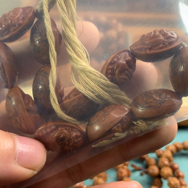 橄榄核手串/手链?****এ橄榄核雕，恶僧手串