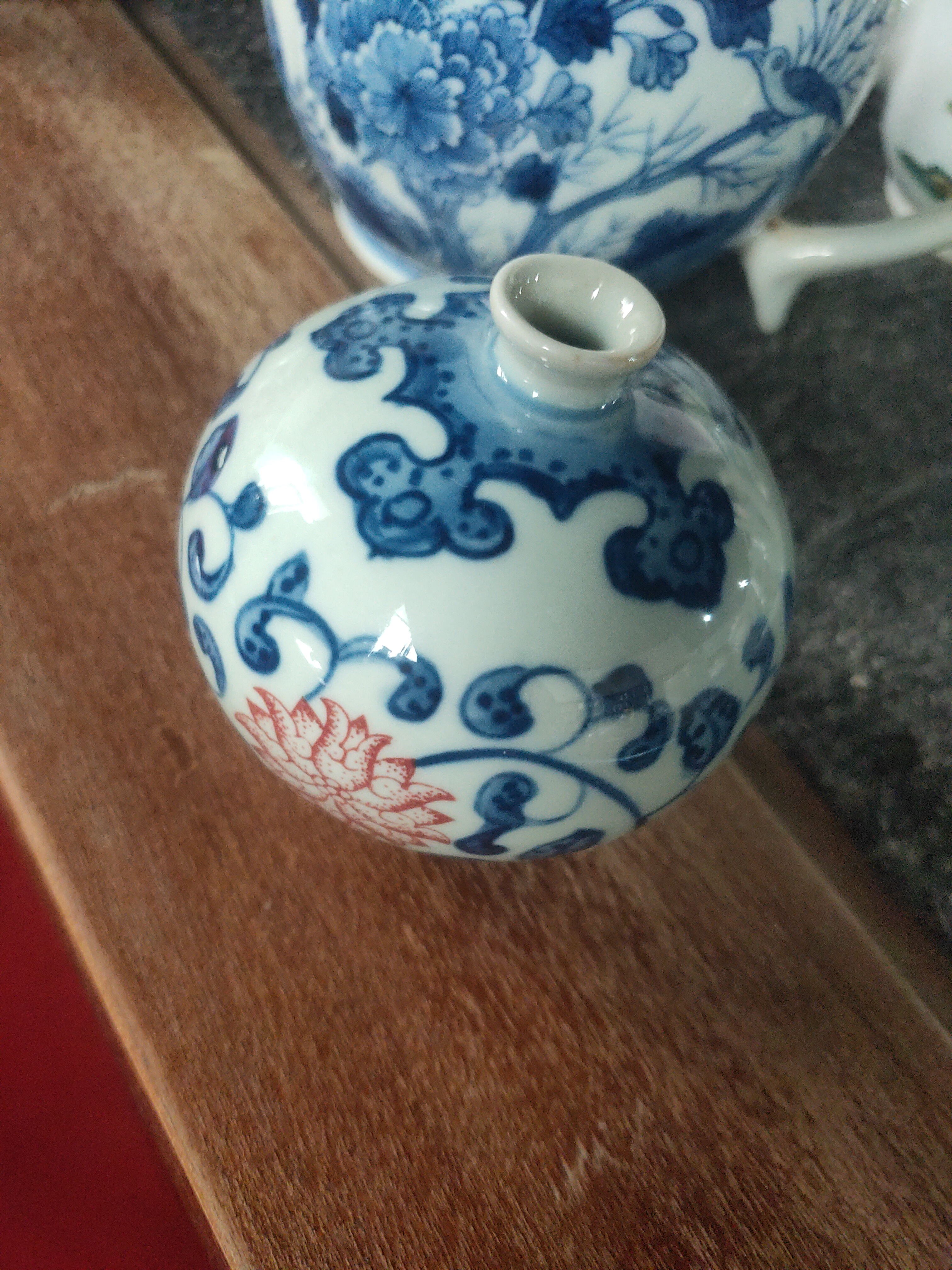 精品礼品摆件缠枝釉里红牡丹元青花瓶子罐子青花瓷青瓷陶瓷罐