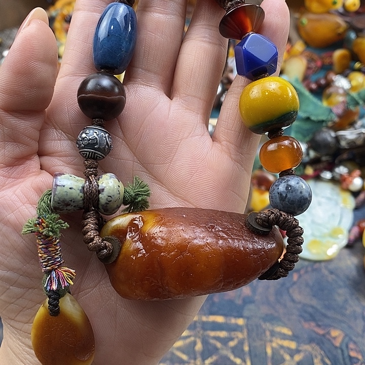 蜜蜡未镶嵌项链项链