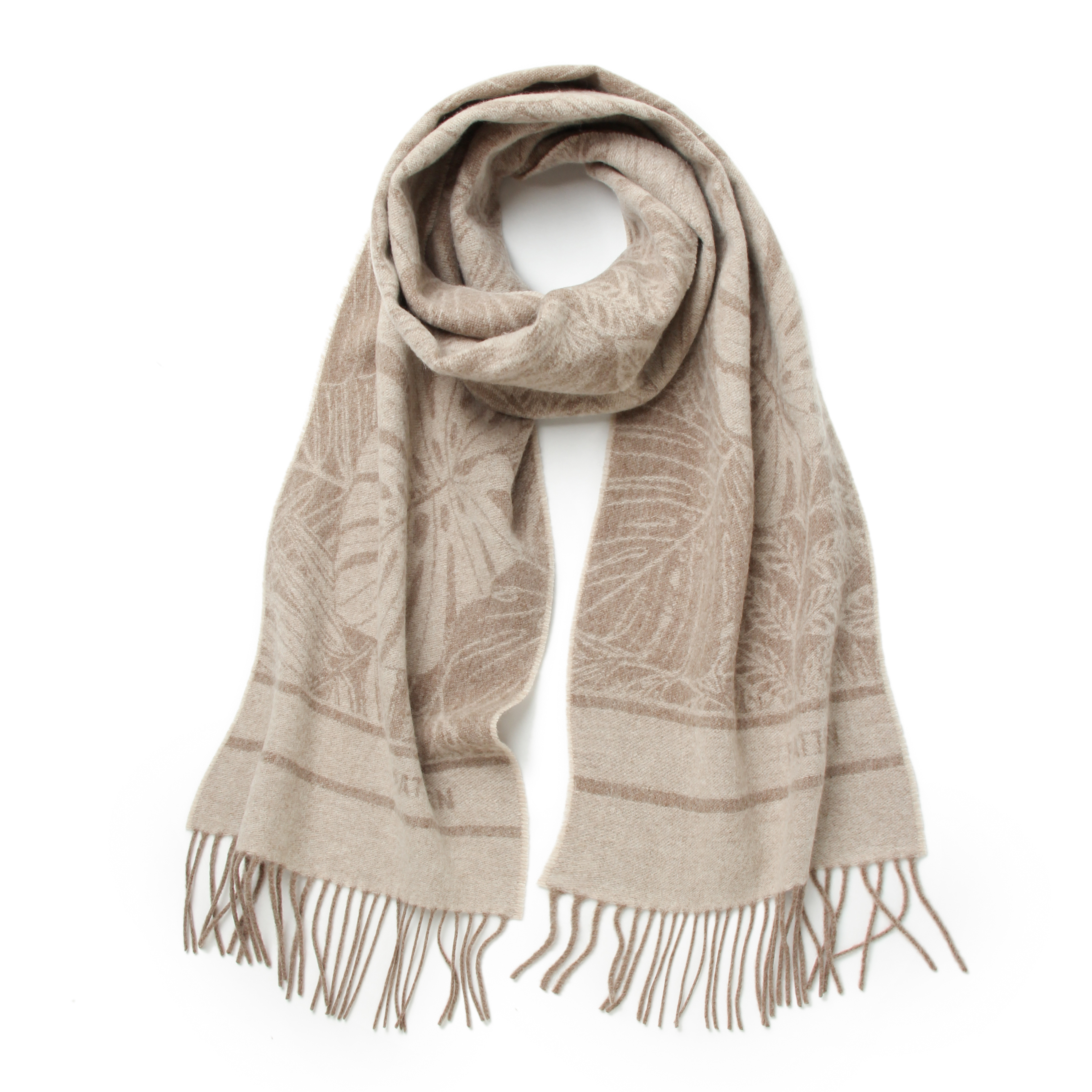 羊毛龟背竹提花围巾YRW5077