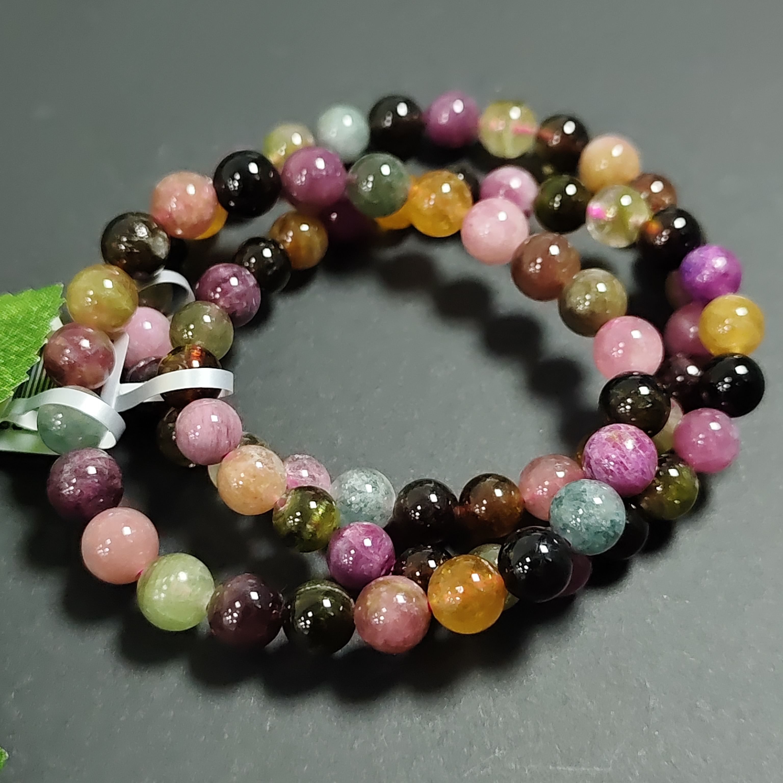 【书记甄选】天然碧玺单圈手链 多样性发一件 约7mm WJ2226