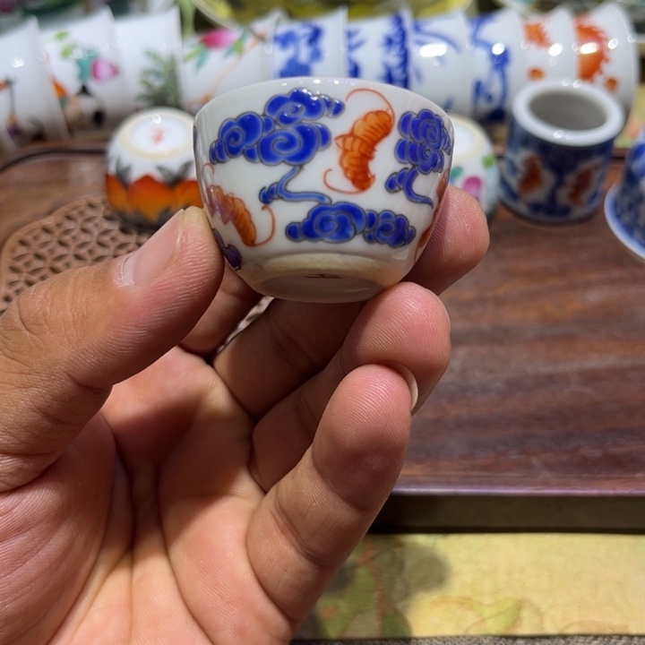 纯手绘精品盖碗杯