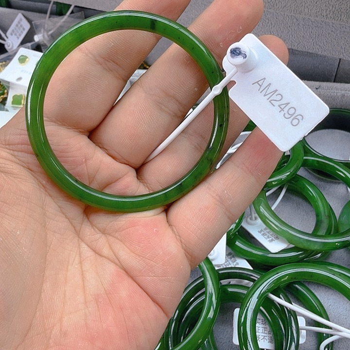 和田玉（碧玉）手镯未镶嵌58