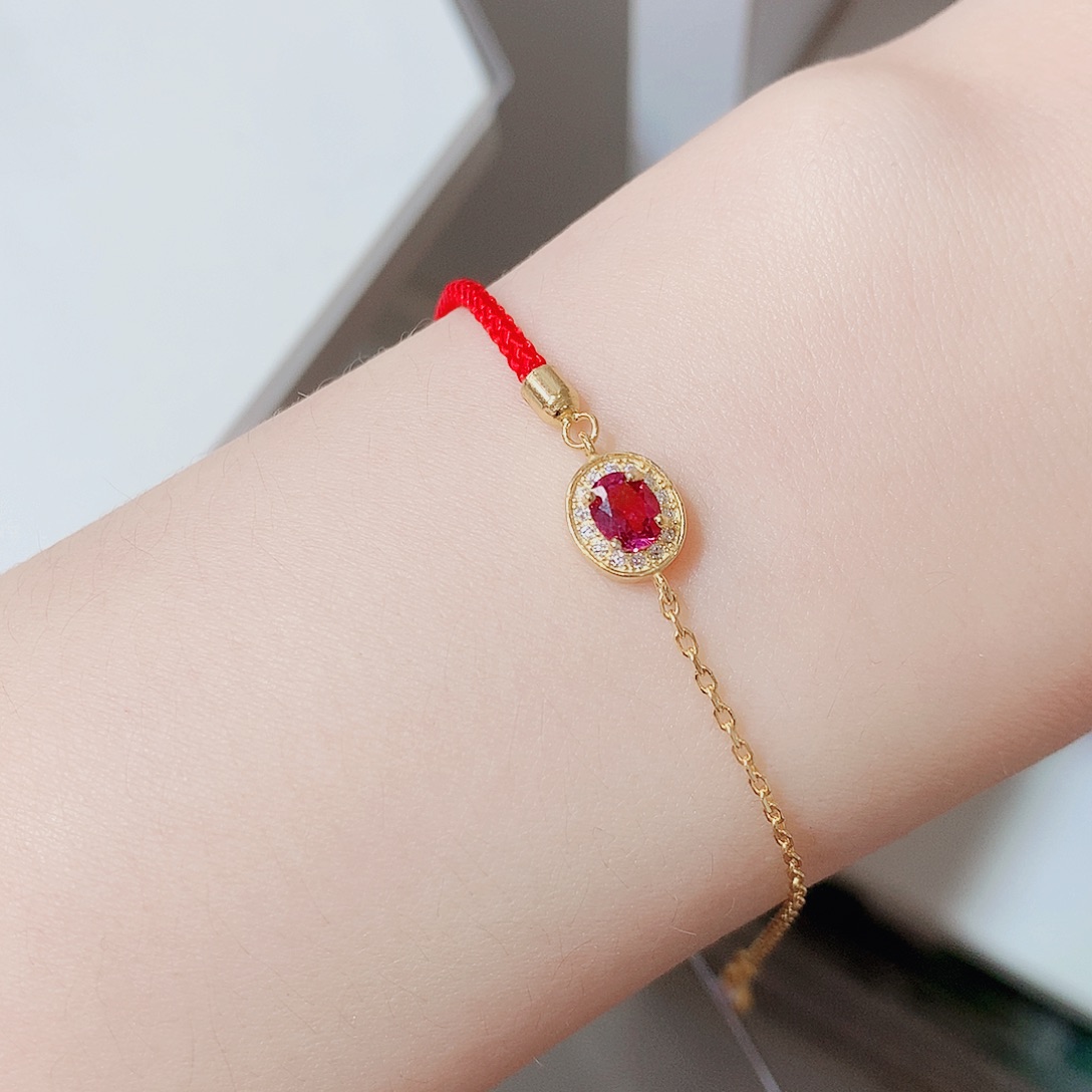 银S925镶嵌手链碧玺