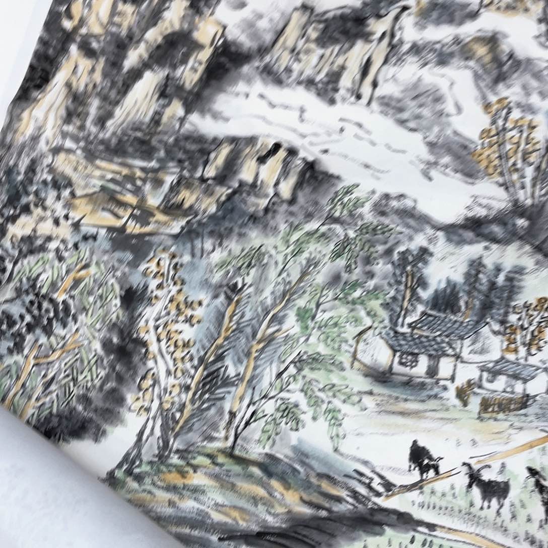 国画把头伸过来给我的手机