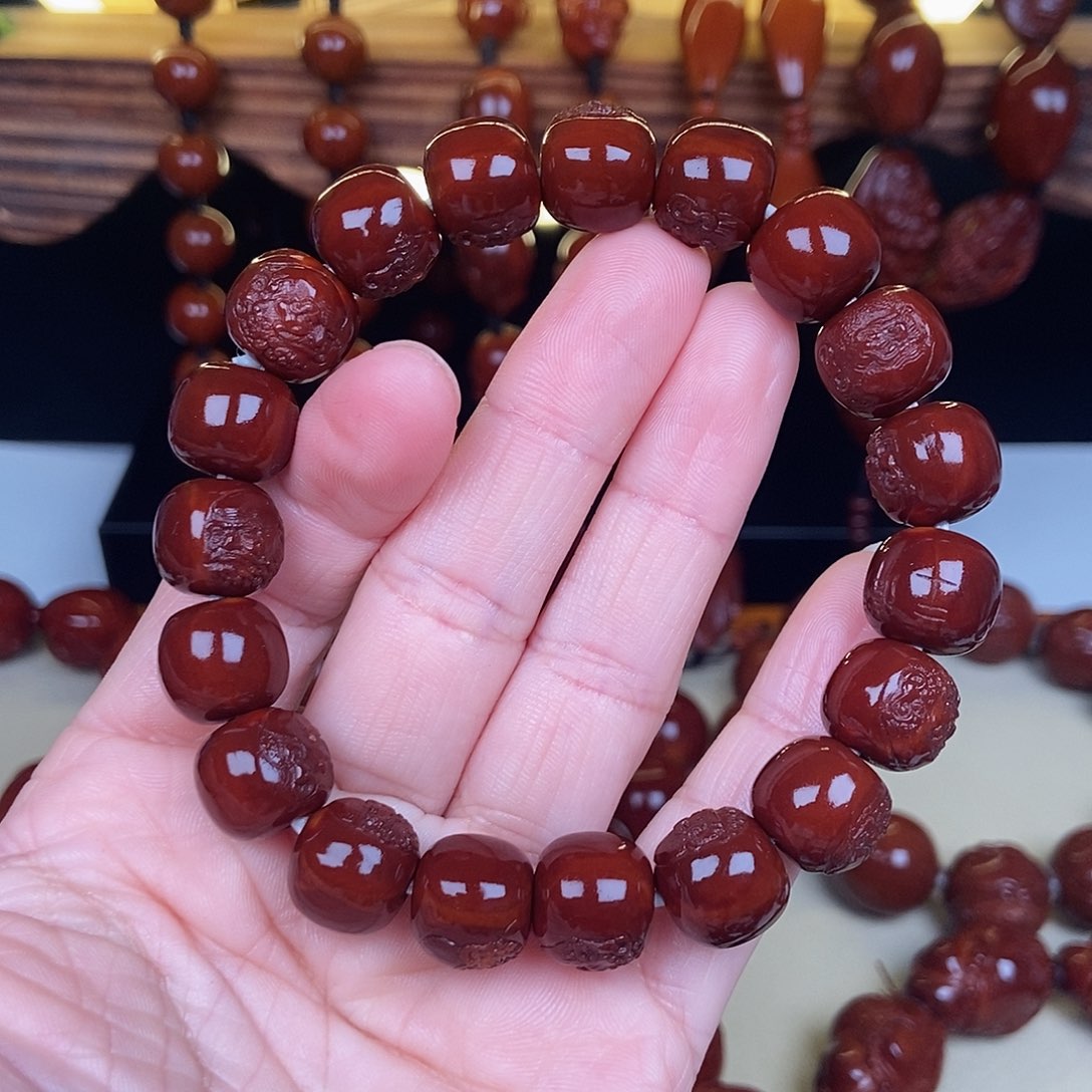 橄榄核吊坠逆**鱼老型达摩