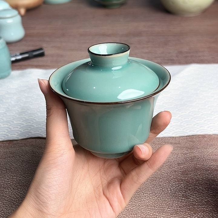 龙泉云间青瓷小米茶器