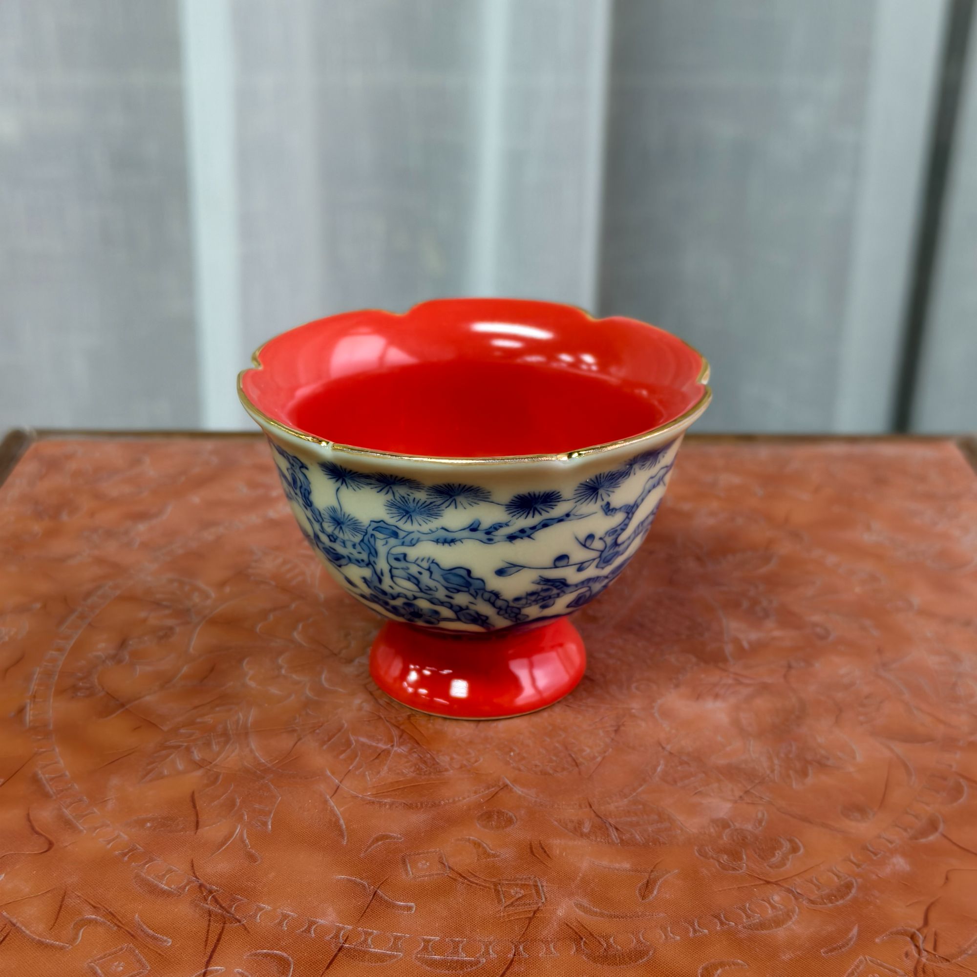 宫墙红岁寒三友梅花杯精致个人主人杯 A13669