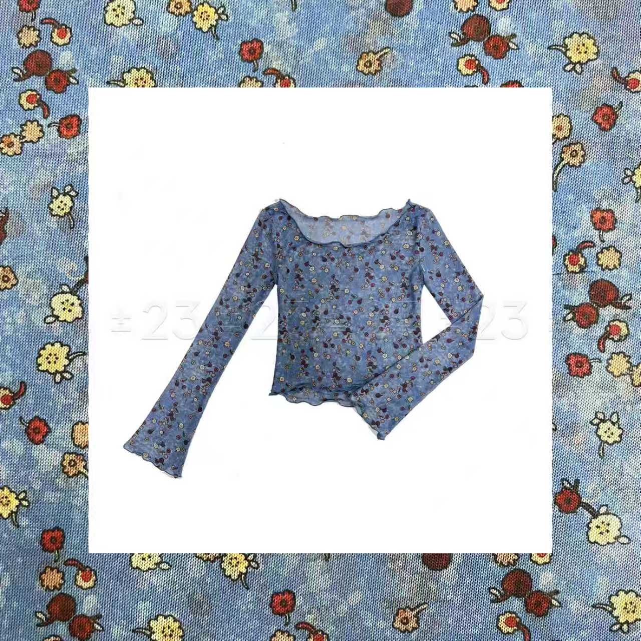  Kenny‘s ±23【反季超级大促牵牛花】 SS25003时尚一字肩短款网纱