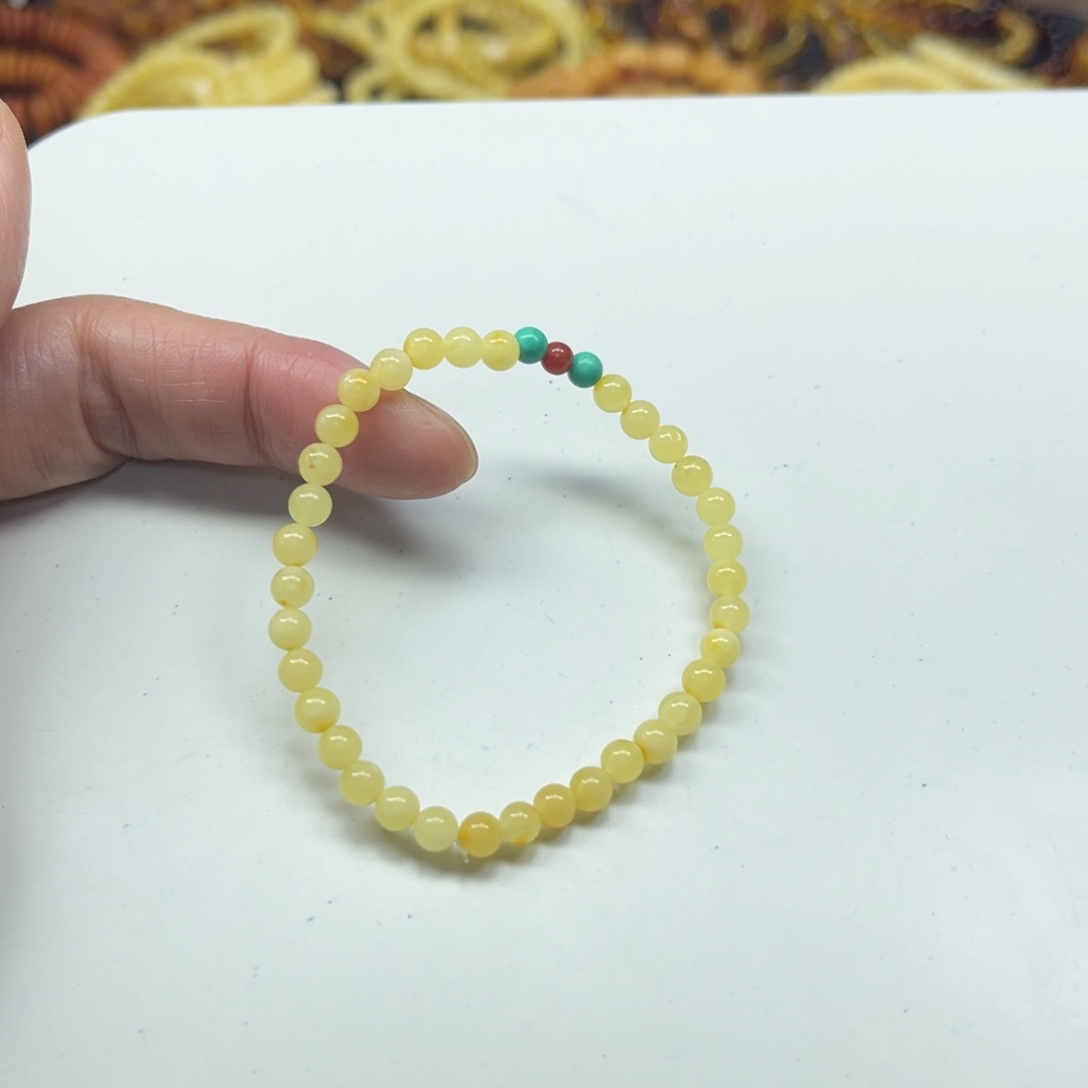 蜜蜡未镶嵌手串蜜蜡手串