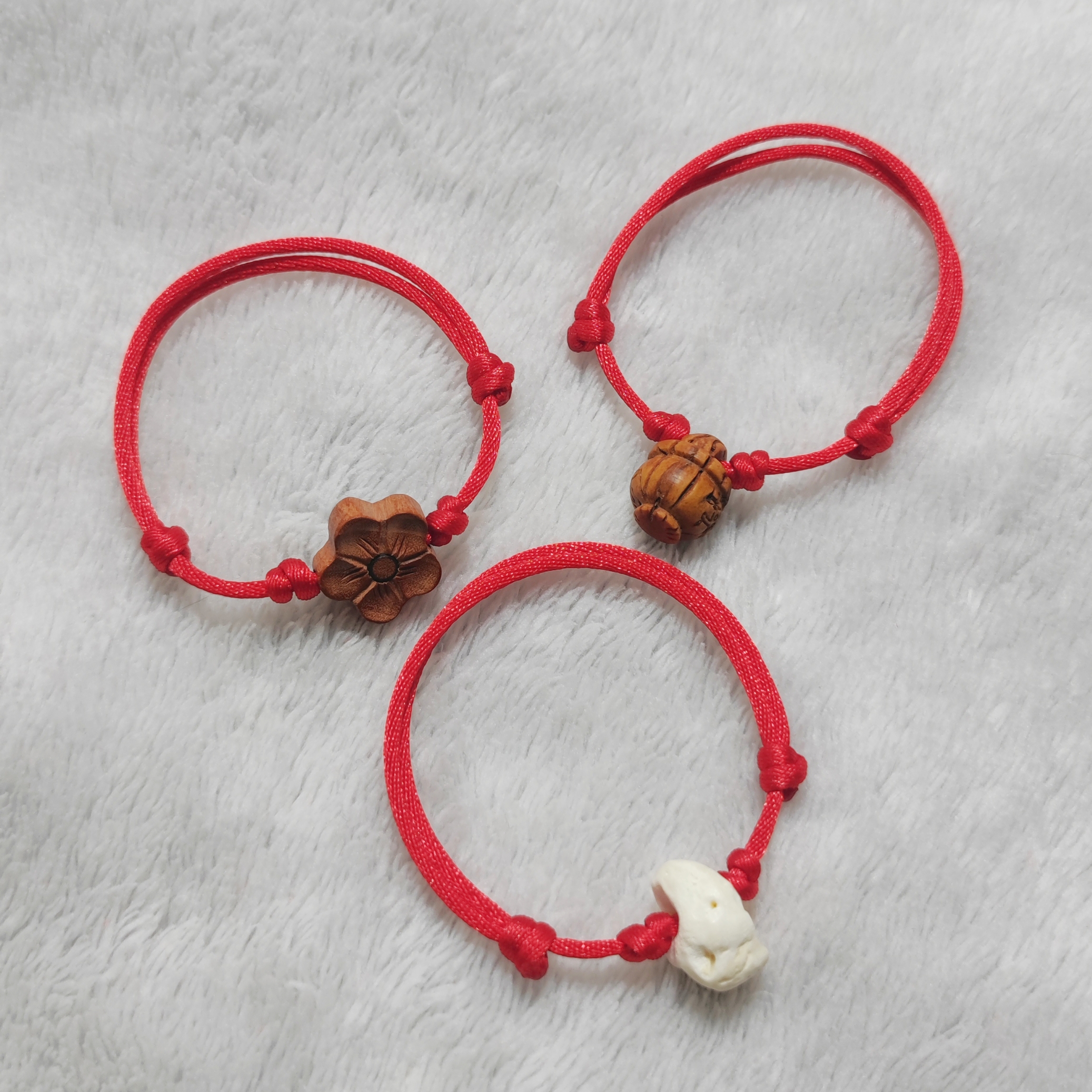 非金属布艺手链 手工编织宝宝手链桃篮宝宝儿童猪惊骨桃生肖脚链