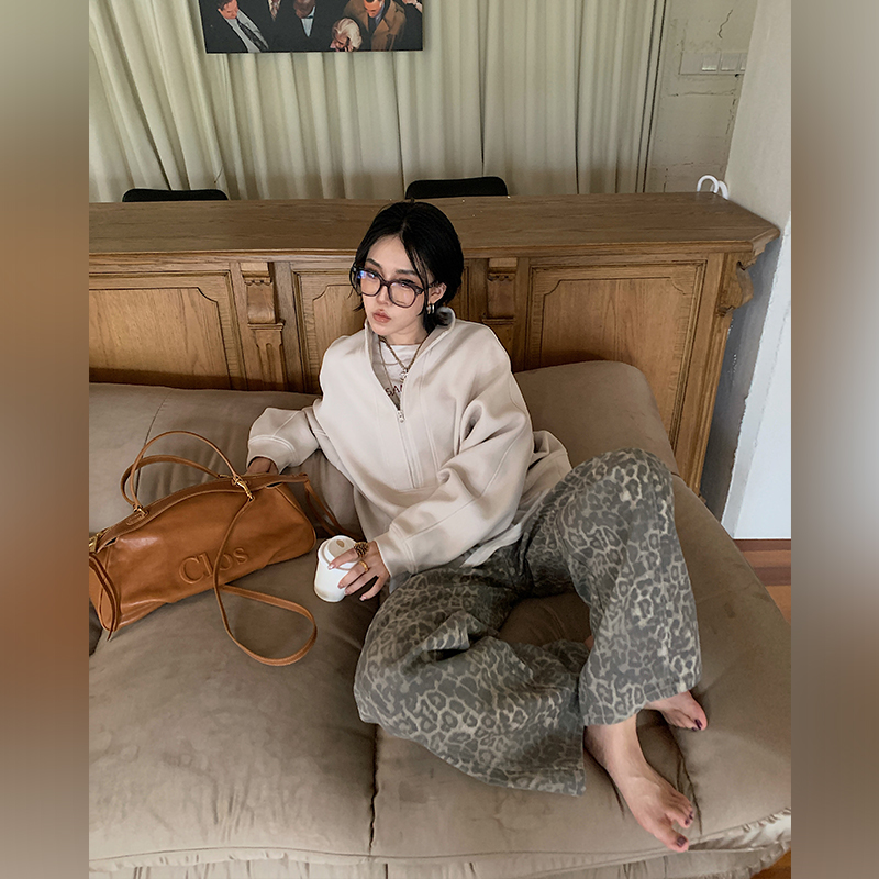 十三粥私服 暖空气 休闲百搭宽松显瘦上衣女通勤实穿舒适套头卫衣