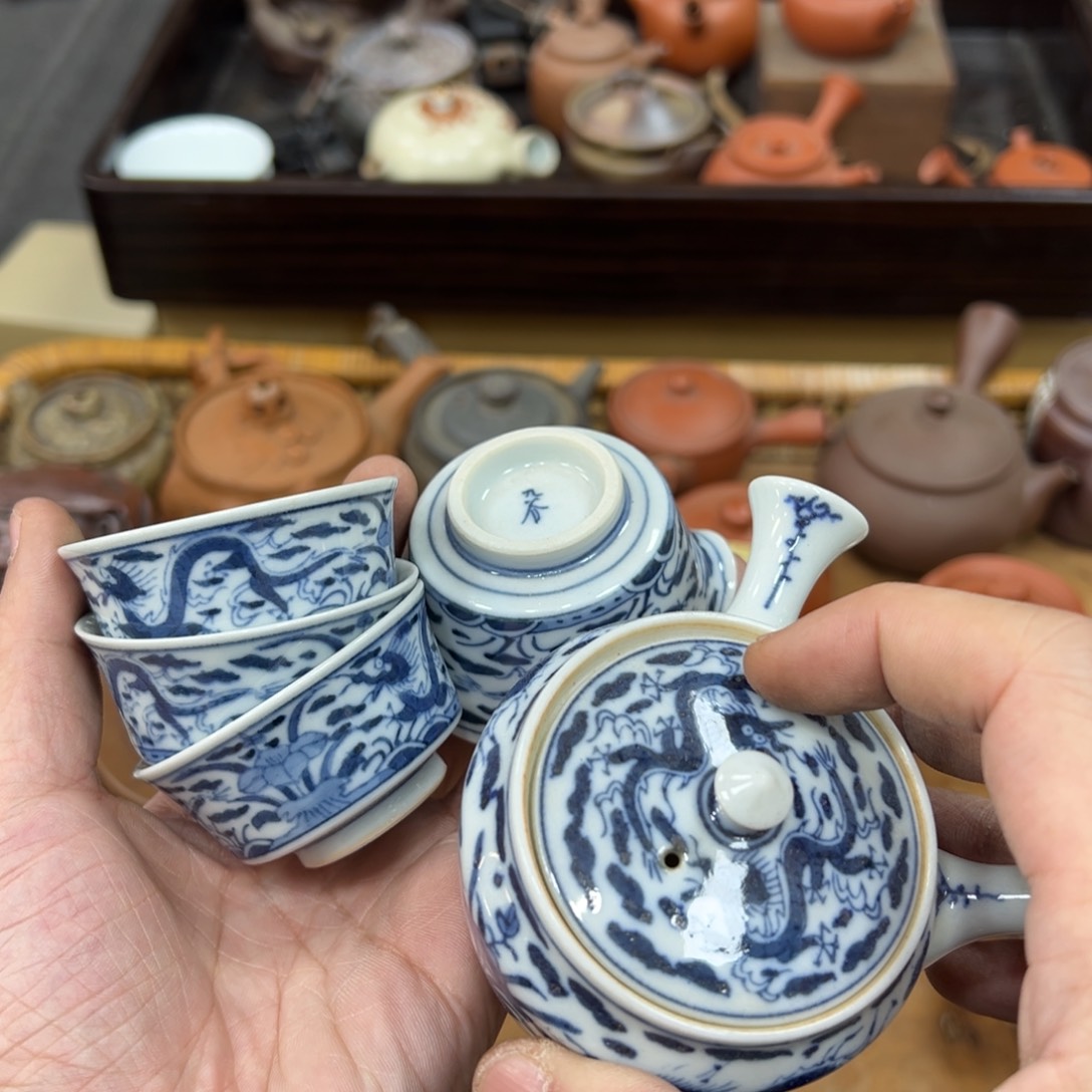 陶瓷日本中古工艺品摆件