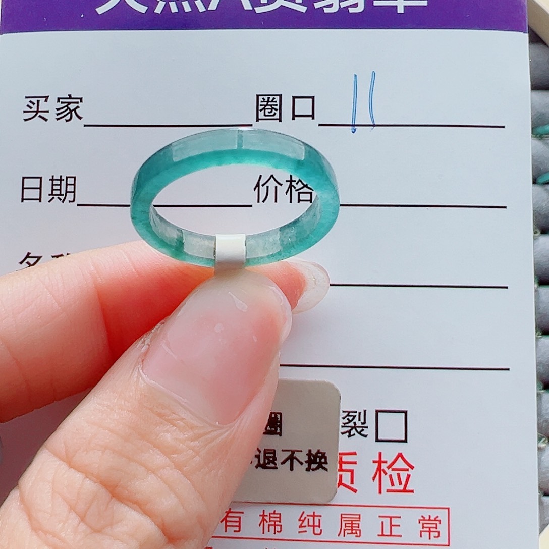 未镶嵌戒指翡翠戒圈