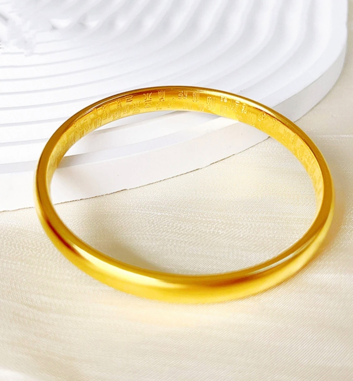 合金手镯  7N百福泥鳅背手镯同款古法传承女素圈