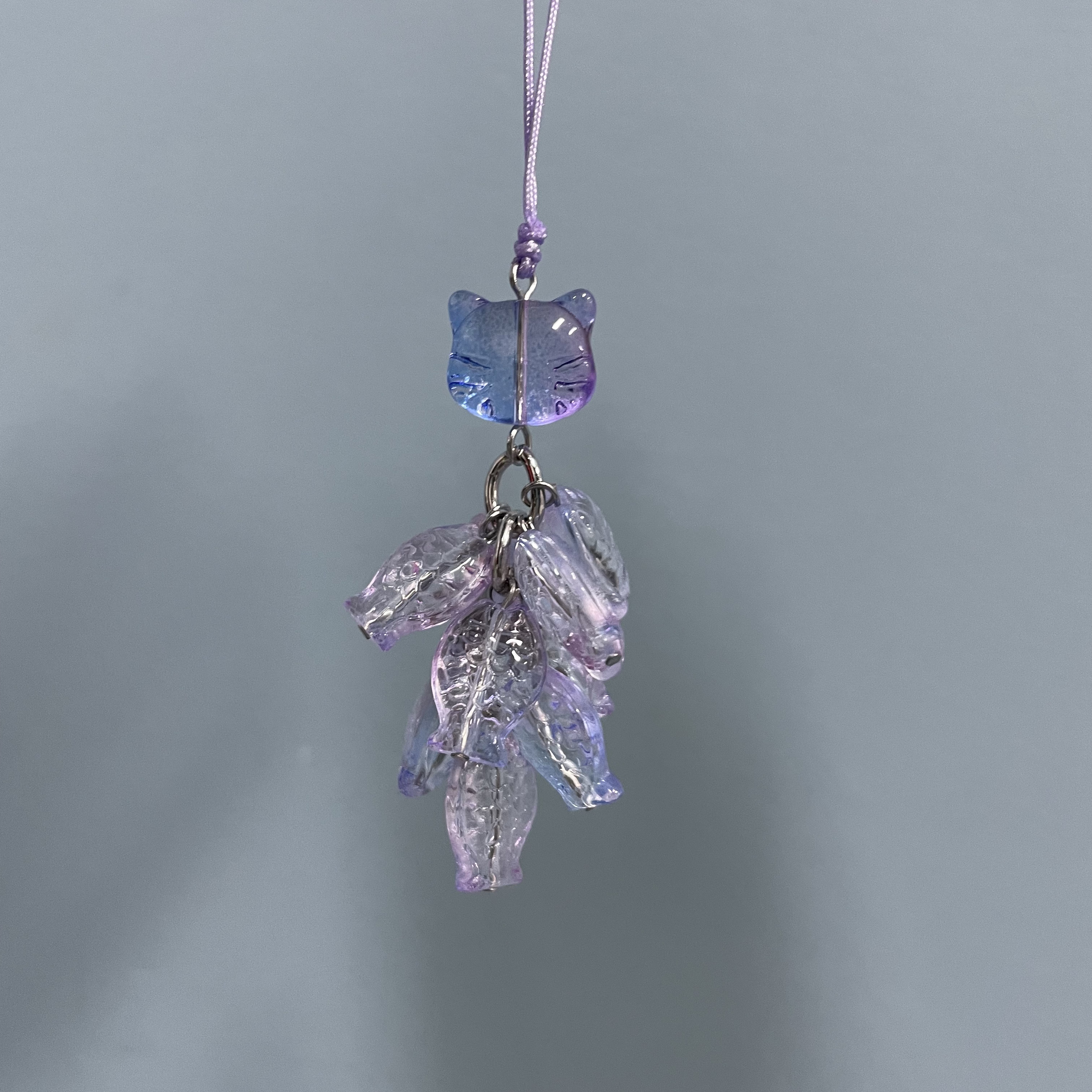 绳款紫色小鱼款手机坠E267