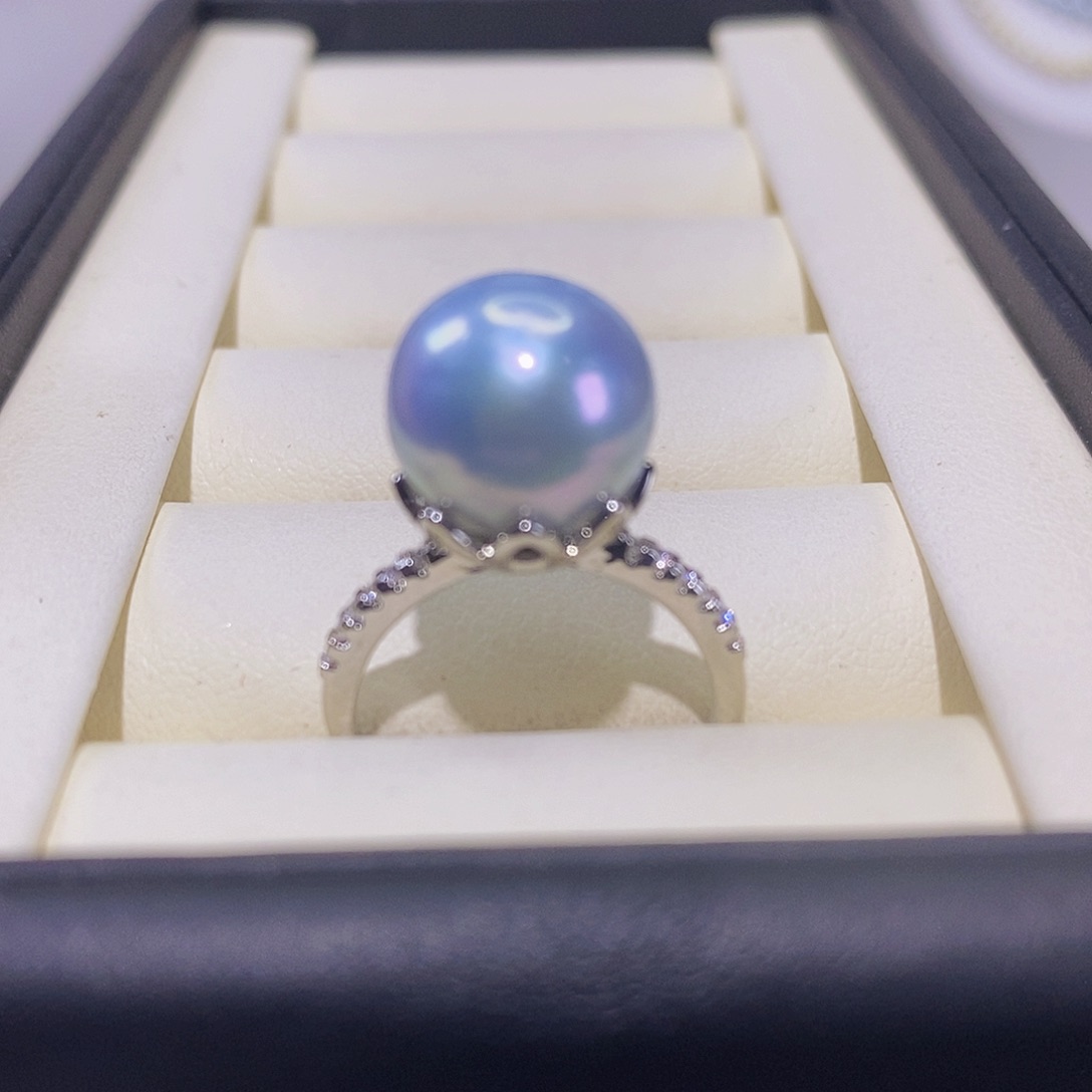 淡水珍珠戒指合金