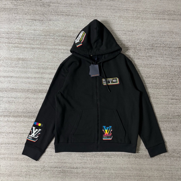 未使用 LouisVuitton/路易威登 SS23logo印花拉链卫衣/XXL码#0479