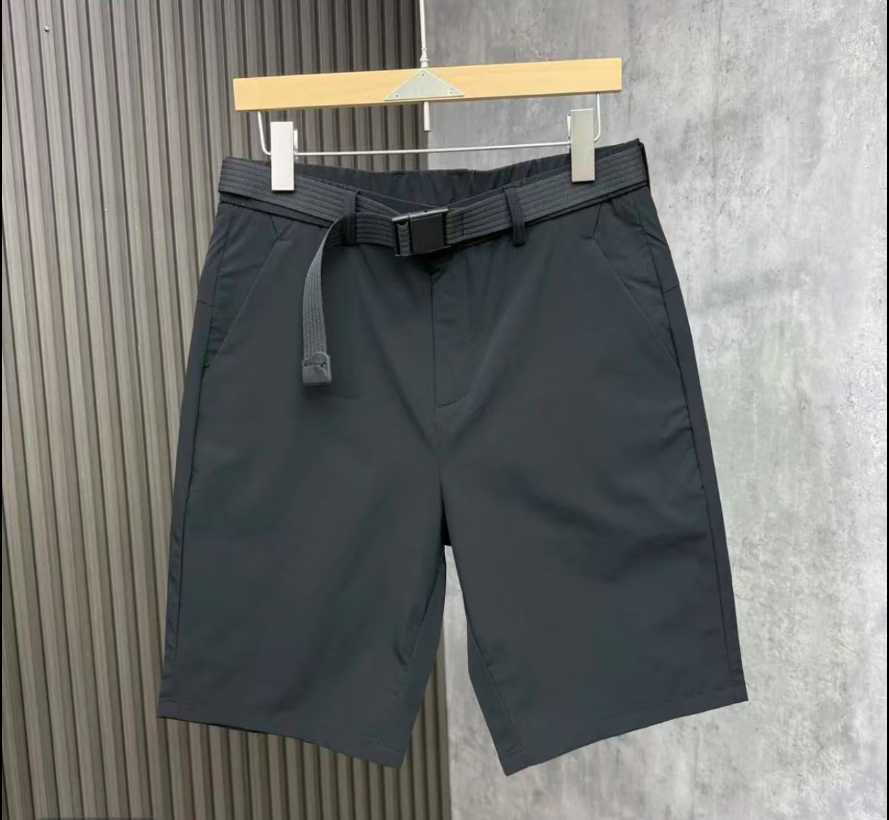 【直播间同款短裤】夏季男士翻领纯色时尚休闲户外速干透气1