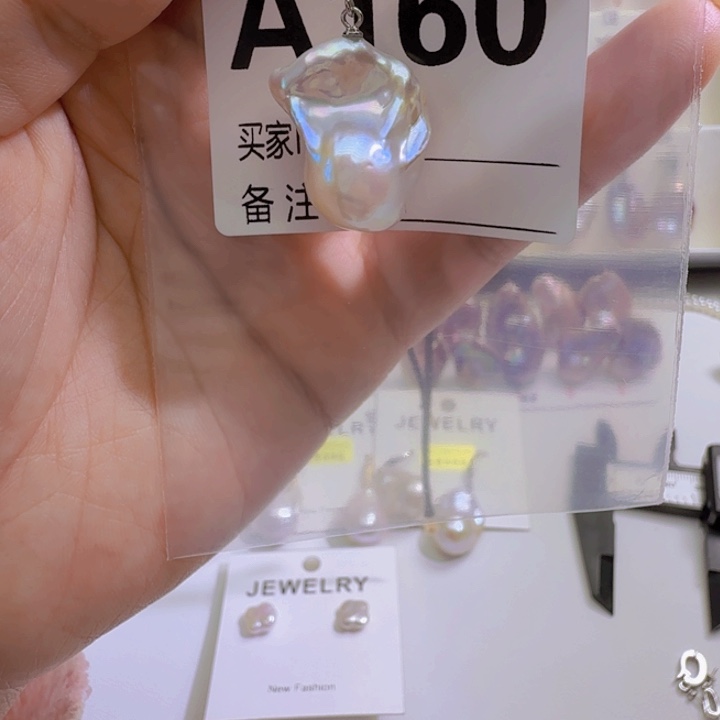 淡水珍珠银S925镶嵌颈饰