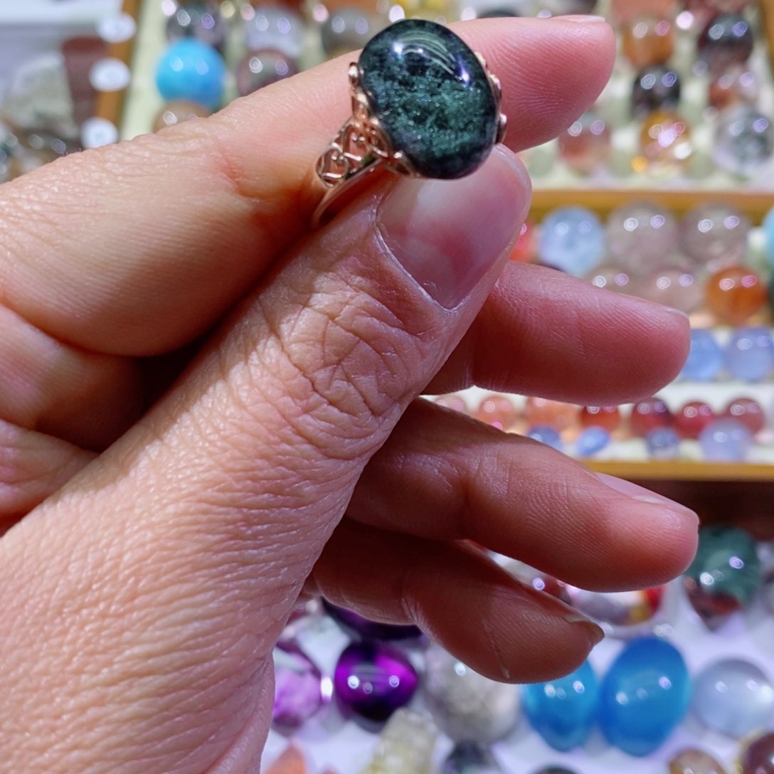 水晶戒指，未镶嵌梅*