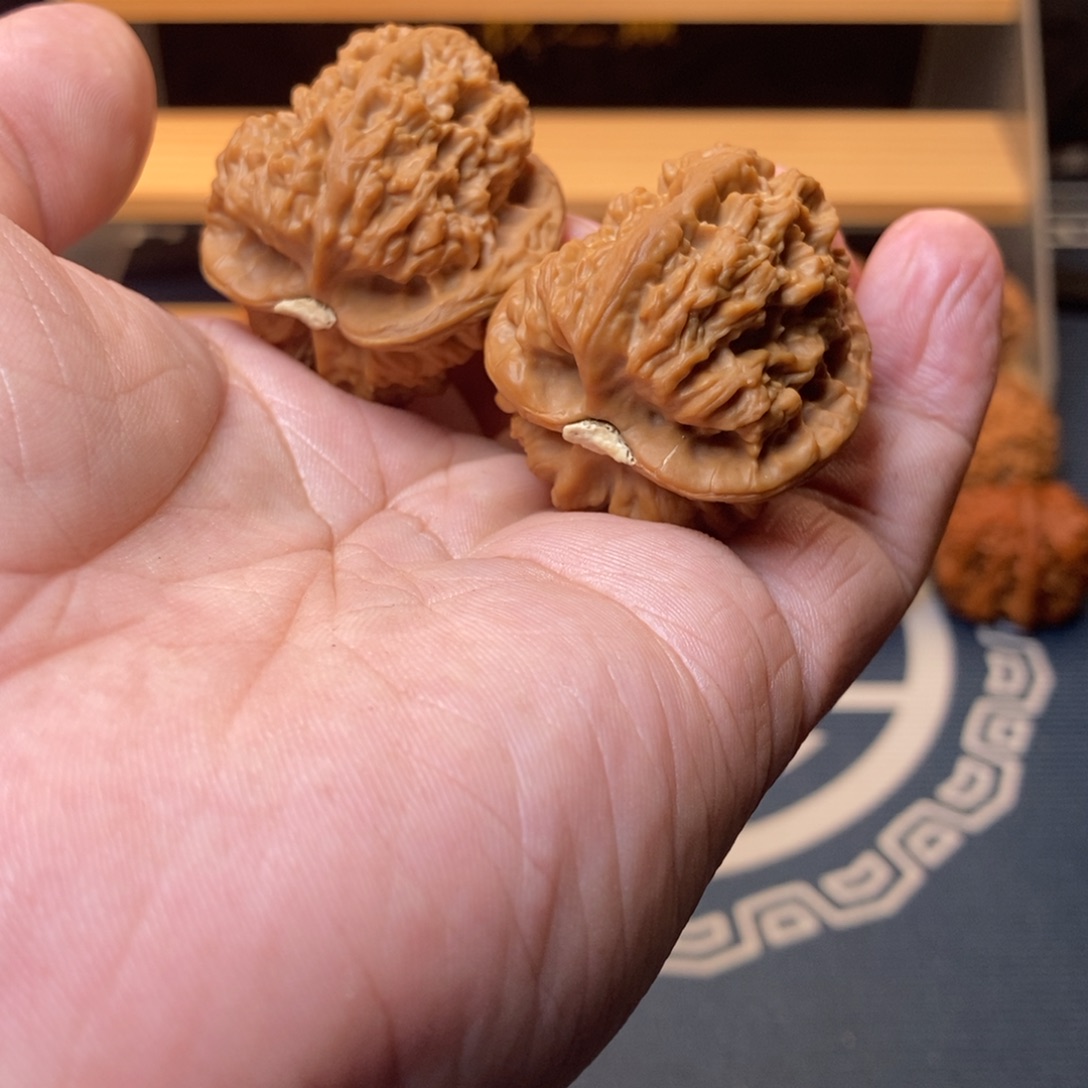 把件文玩核桃36原树绣花蟾