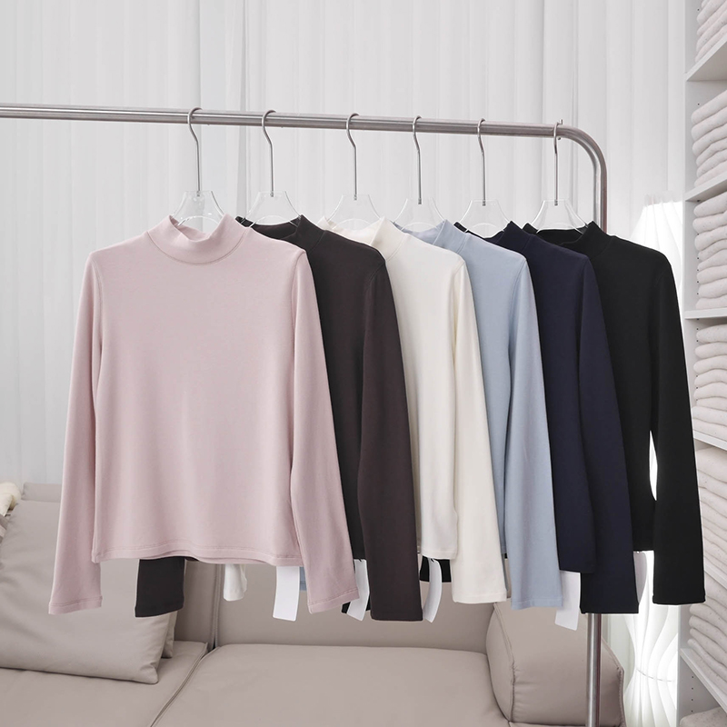 【朵儿studio】秋冬小立领打底T恤 A372