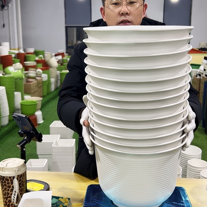 正品矮陶口30高21白色5只无托