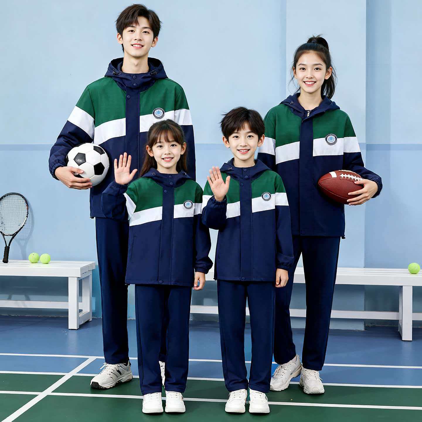 [历史低价-三合一冲锋衣套装] 江西省九江市中小学校服秋冬套装