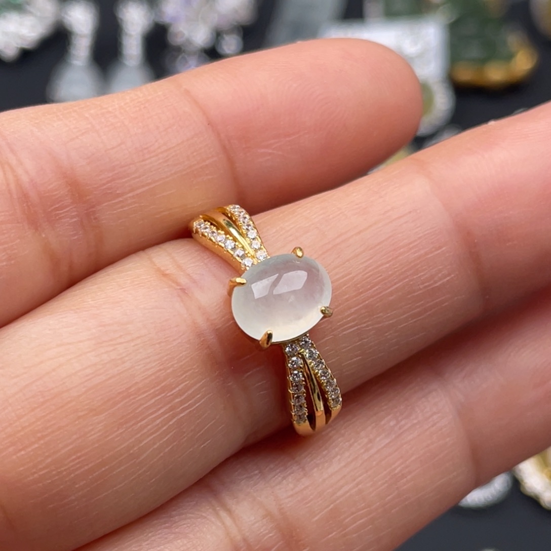 翡翠银S925镶嵌吊坠(不含链)