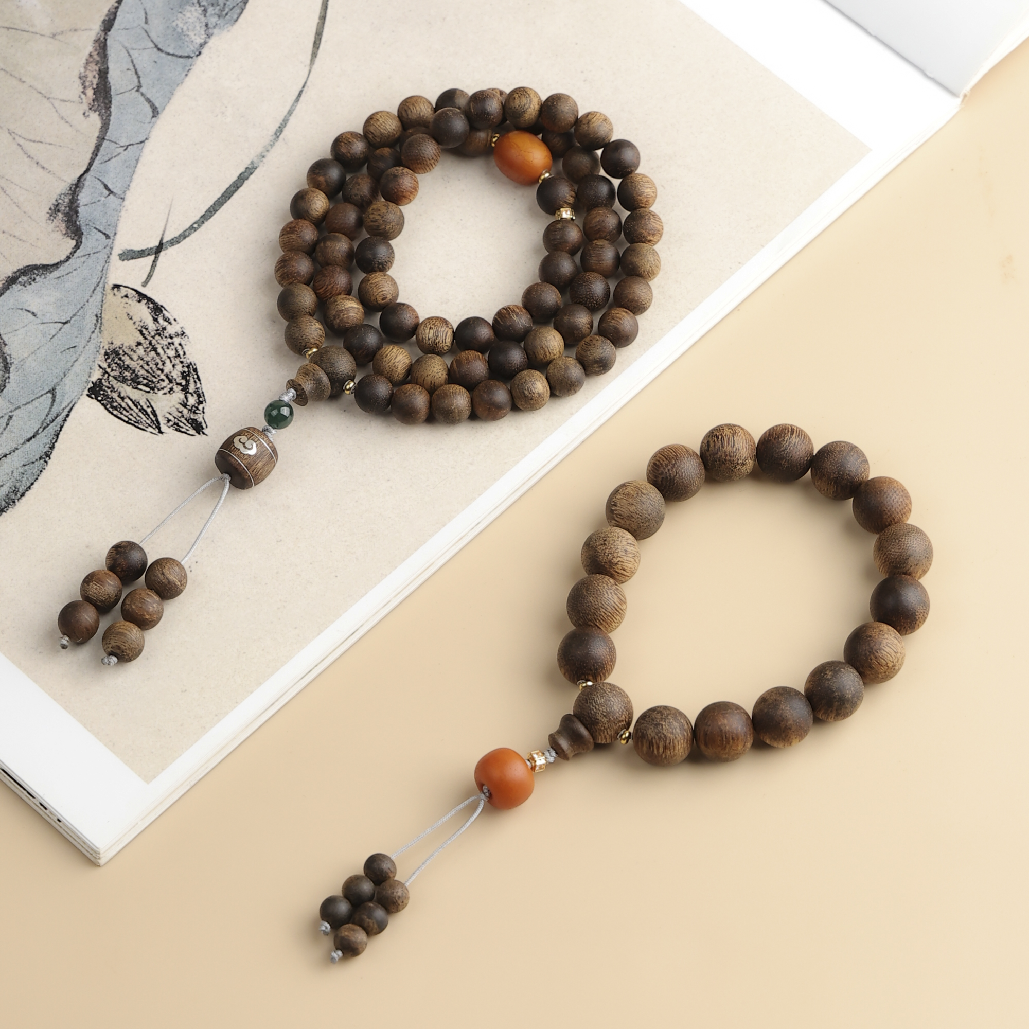 沉香越南富国岛倒架1.3单圈＋同品质0.9长链套装